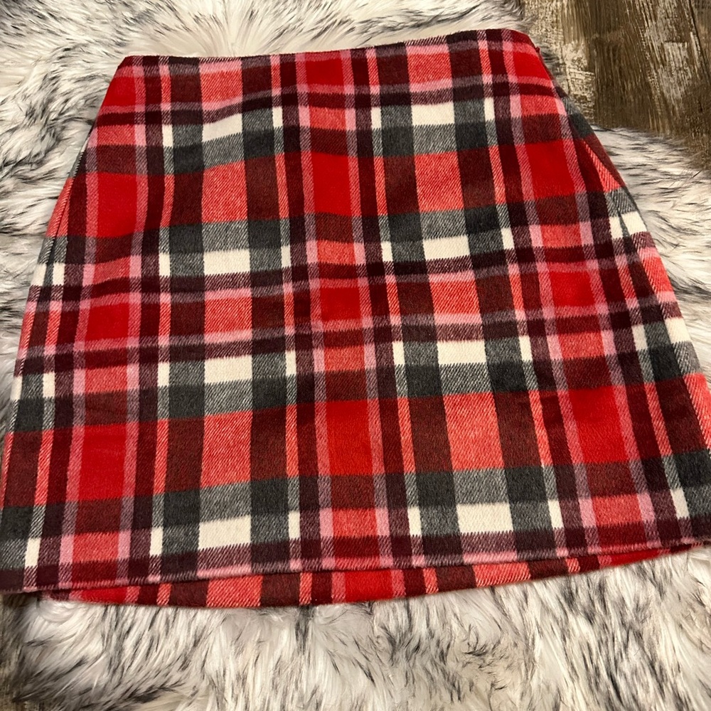 NEW Loft Flannel Lined Mini Skirt